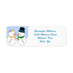 Snowman Design Return Address
