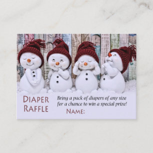Snowman Diaper Raffle Tickets