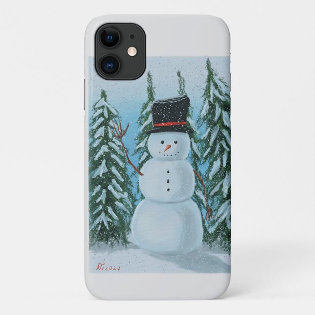 snowman digital painting  Case-Mate iPhone case (Back)