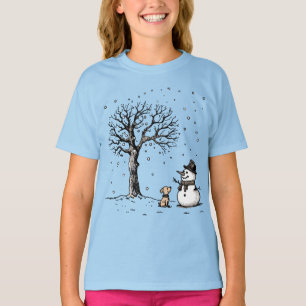 Snowman & Dog: Winter’s Friendship T-Shirt