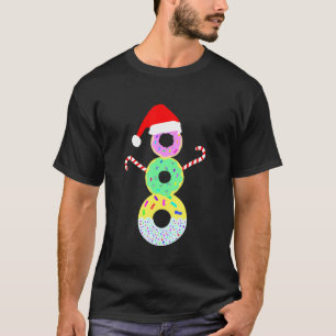 Snowman Doughnuts Doughnut Confections Matching Pa T-Shirt