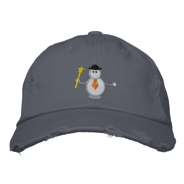 Snowman Embroidered Hat (Front)