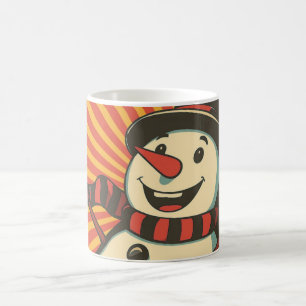 snowman enjoying a roller coaster ride coffee mug