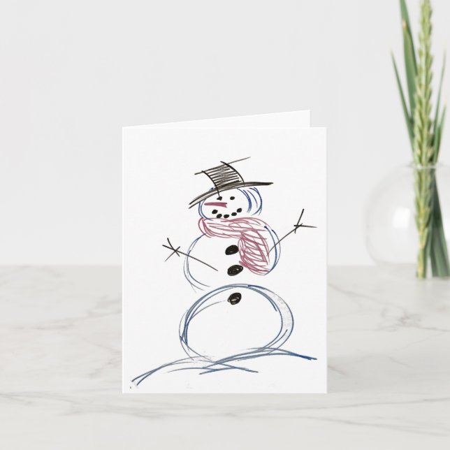 Snowman Epic Joy Christmas Greeting Card (Front)