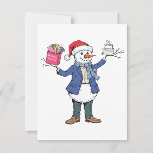Snowman Event Organiser Christmas 2026 Holiday Card