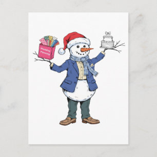 Snowman Event Organiser Christmas 2026 Holiday Postcard