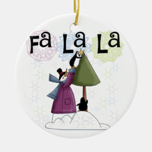 Snowman Fa La La Christmas Keepsake Ornament