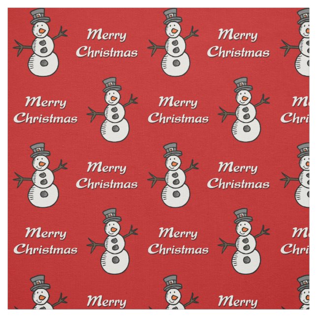 Snowman Fabric (Swatch)