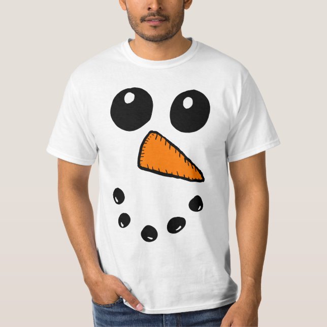 Snowman Face 4 T-Shirt (Front)