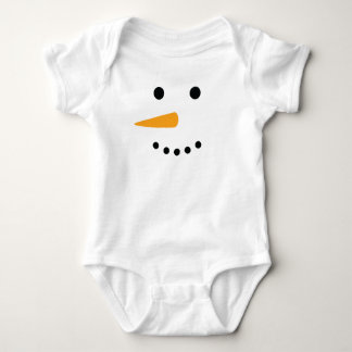 Snowman Face Baby Bodysuit