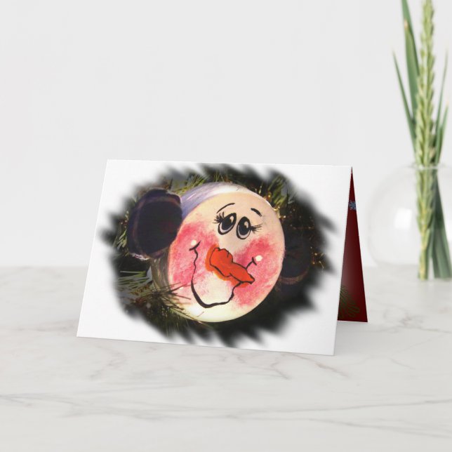 Snowman Face Card (Front)