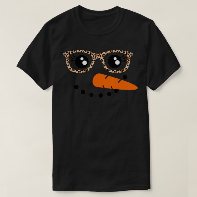 Snowman Face Carrot Nose Christmas Winter Cosplay  T-Shirt (Design Front)