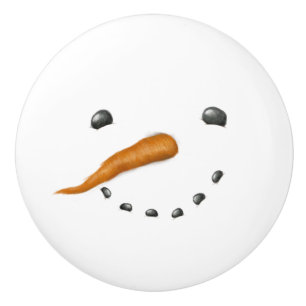 SNOWMAN FACE CERAMIC KNOB