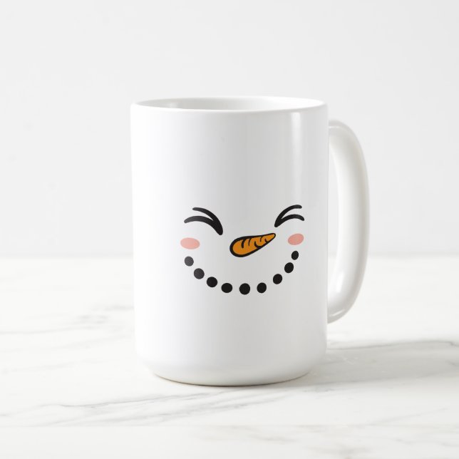 Snowman Face Coffee Mug (Front Right)