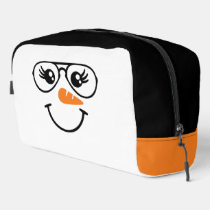 Snowman Face Eyeglasses Carrot Nose Dopp Kit