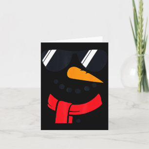 Snowman Face Family Christmas Matching Costume Men Card