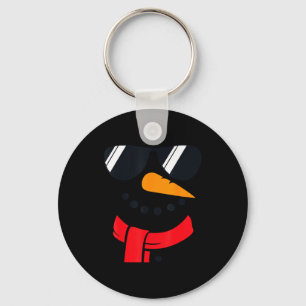 Snowman Face Family Christmas Matching Costume Men Key Ring