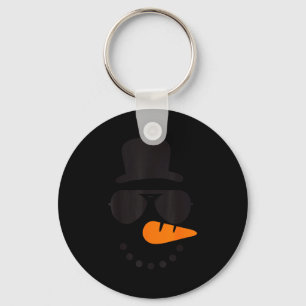 Snowman Face Family Christmas Matching Costume Men Key Ring