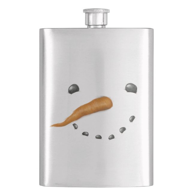 SNOWMAN FACE HIP FLASK (Front)