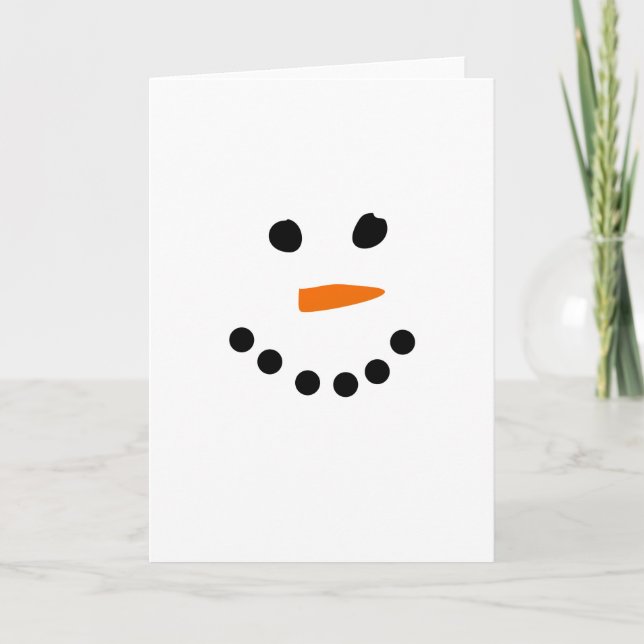 Snowman Face Holiday Card (Front)