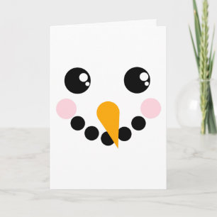 Snowman Face Holiday Card