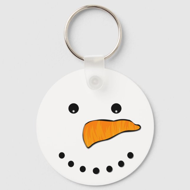 Snowman Face Key Ring (Front)