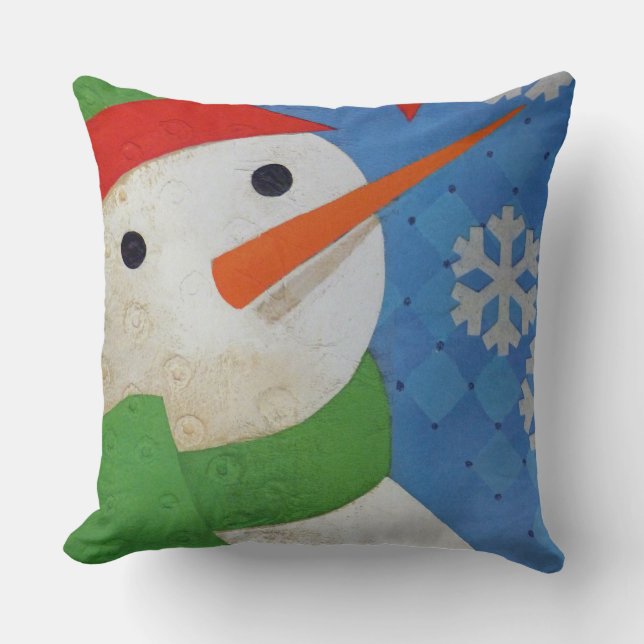 Snowman Face Pillow (Front)