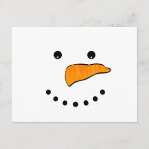 Snowman Face Postcard