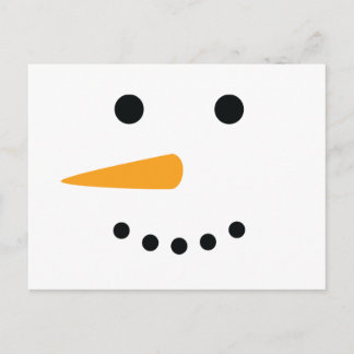 Snowman Face Postcard