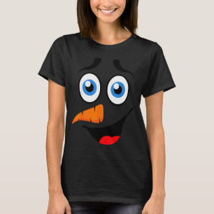 Snowman Face Smiling Funny Christmas Halloween T-Shirt