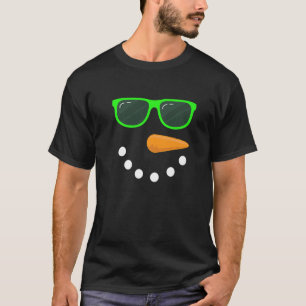 Snowman Face Sunglasses Snowman Costume Premium_1 T-Shirt