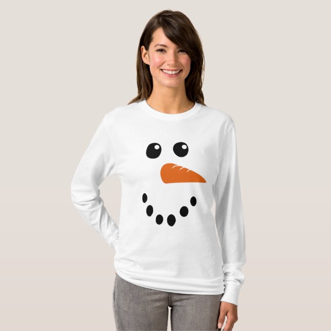 Snowman Face T-Shirt (Front Full)
