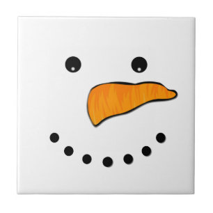 Snowman Face Tile