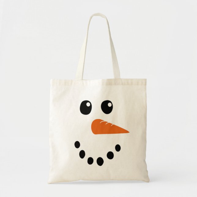 Snowman Face Tote Bag (Front)