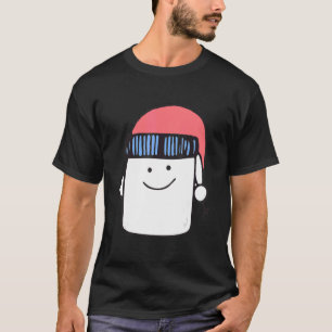 Snowman Face Ugly Christmas Santa Hat Snowman Cup T-Shirt
