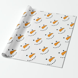 Snowman Face Wrapping Paper