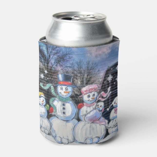 Snowman Family Can Cooler (Can Front)