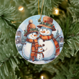 Snowman Family Christmas Ornament