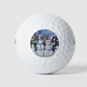 Snowman Family Golf Balls