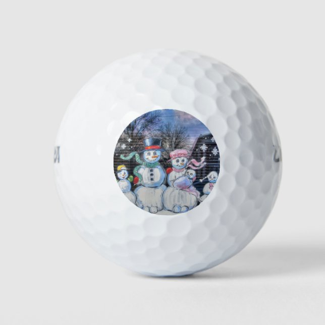 Snowman Family Golf Balls (Front)