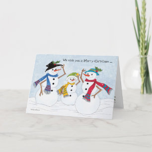 Snowman Family Holiday Card
