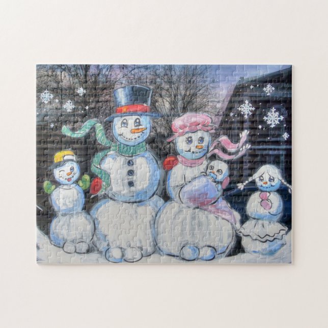 Snowman Family Jigsaw Puzzle (Horizontal)