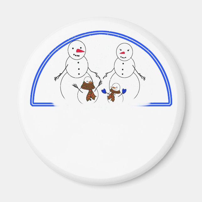 Snowman Family Magnet (Front)