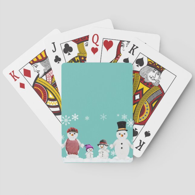 snowman family playing cards (Back)