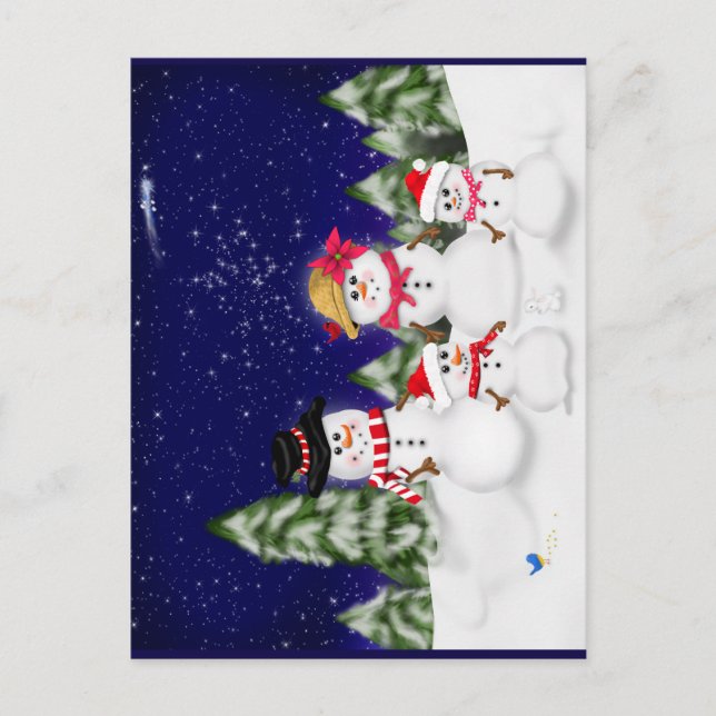 Snowman Family Postcard (Front)