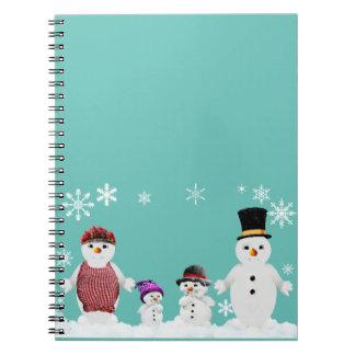 snowman family spiral notebook