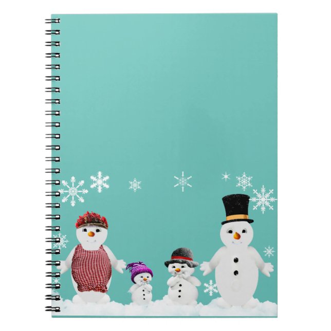 snowman family spiral notebook (Front)
