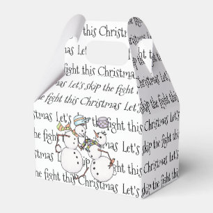 Snowman fight favour box