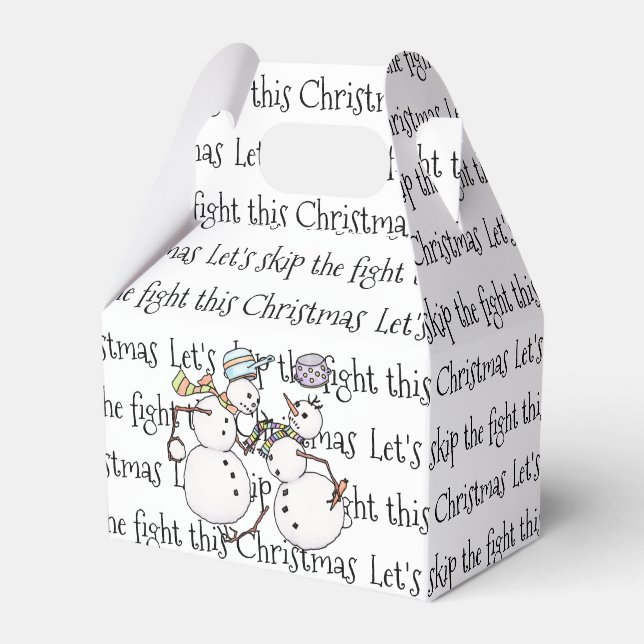 Snowman fight favour box (Front Side)