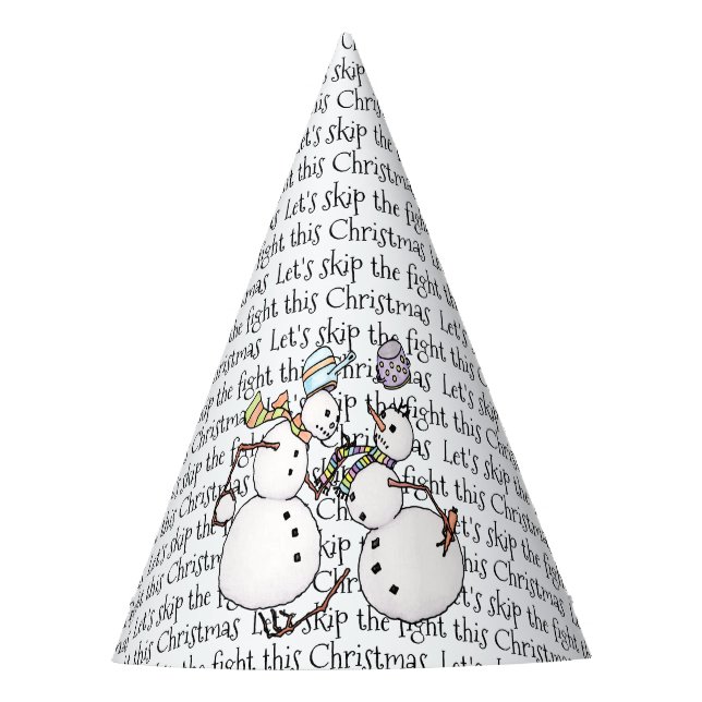Snowman fight party hat (Front)
